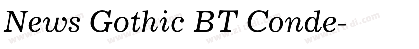 News Gothic BT Conde字体转换